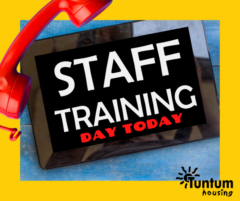 Office closure for staff training morning Tuntum Housing Association