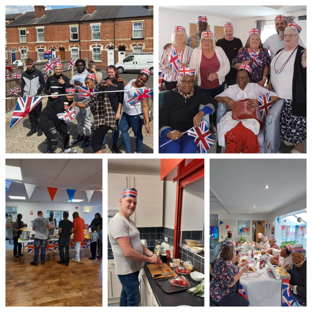 Collage of residents celebrating the Platinum Jubilee