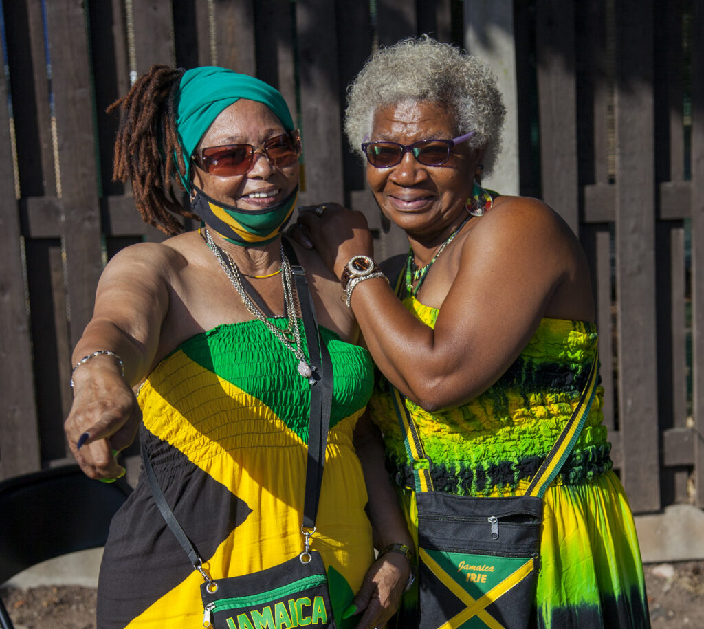 Residents celebrating Jamaican Independence Day